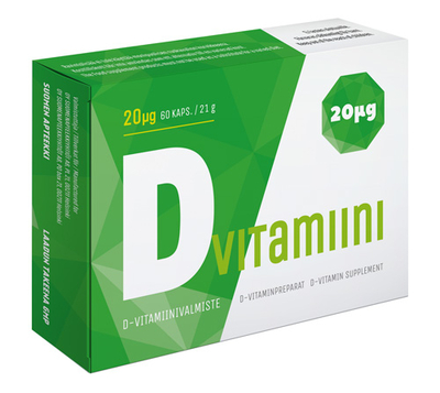 SuomenApteekin D-vitamiini 20 mcg